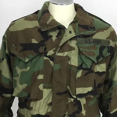 1987 Sz SM Short M65 Woodlands Camo NO Liner USGI US Military Field Jacket Army • $49.95