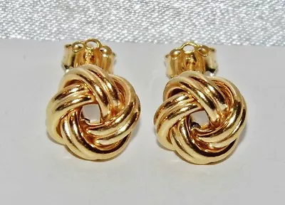 9ct Gold Celtic Knot Ladies Stud Earrings - Uk Hallmarked • £49.95