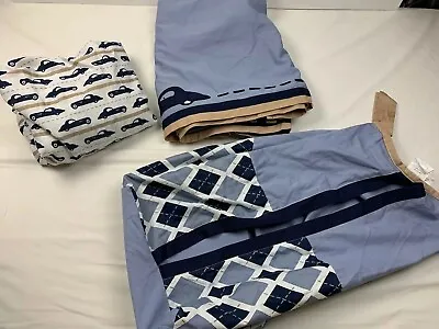 Petit Tresor 3 Piece Infant Crib Bedding Fitted Sheet Crib Skirt Diaper Stacker • $28.98