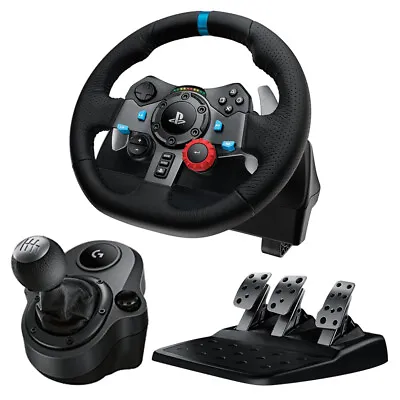 $422.95 • Buy Logitech G29 Driving Force Racing Wheel For PS5, PS4, PC + Logitech Driving Forc