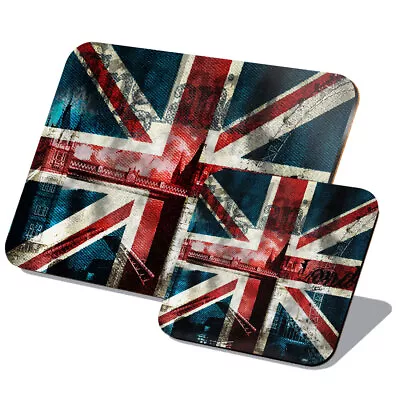 1 Placemat & 1 Coaster Set Union Jack Flag London England UK #56000 • £14.99