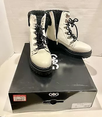 NIB GBG Los Angeles White Multi LL Black Boots GG Walken Size 7.5 • $29.99