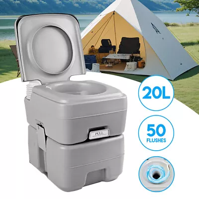 20L Portable Camping Toilet Flush Outdoor Potty Caravan Travel Boating • $82.90