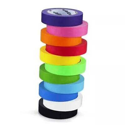 Colored Masking Tape – 11 Roll Multi Pack – 825 Feet X 1 Inch Of Colorful  • $34.80