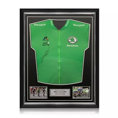 £339.99 • Buy Mark Cavendish Signed Tour De France Green Jersey. Framed | Cycling Memorabilia