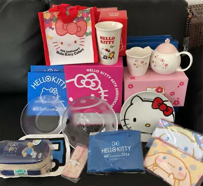 £172.29 • Buy Sanrio Goods Lot Of 18 Hello Kitty Glass Bowl Medium Plate Cup Eco Bag  Ks112