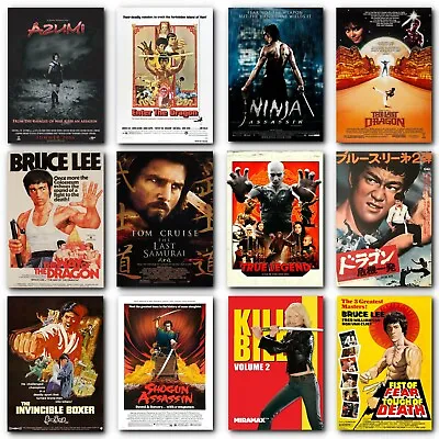 Poster Martial Arts Movie Posters Bruce Lee Film Poster Kung Fu Karate Tai Chi • £2.97