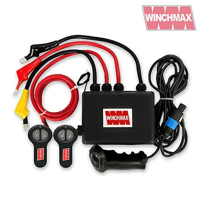 Winchmax Complete 12v Winch Control Box Wander Lead & Twin Wireless Remote C... • £124.95