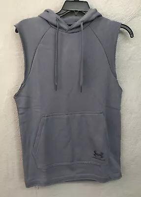 Under Armour Mens Heavyweight Sleeveless Hoodie Gray Size Small • $40