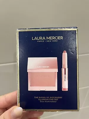 NEW LAURA MERCIER Dawn Of Discovery Illuminating Duo Set Blush Caviar Eye Stick • £20