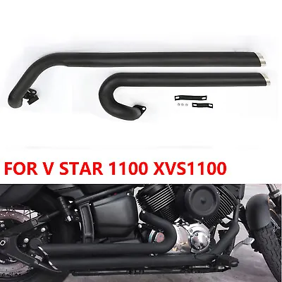 $137 • Buy Shortshot Staggered Exhaust Pipe Muffler For Yamaha V Star 1100 XVS1100 US Stock