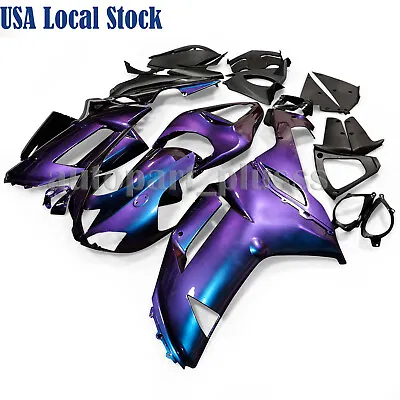 Chameleon Blue Purple Fairing Kit For Kawasaki Ninja ZX6R 2007-2008 636 ZX600P • $449