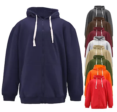 Men's Zip Up Drawstring Fleece Lined Athletic Sport Fitness Gym Sweater Hoodie • $31.45