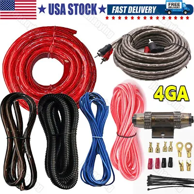 4 Gauge Car Audio Cable Kit Amplifier Install Amp RCA Subwoofer Sub Wiring 2300W • $19.99