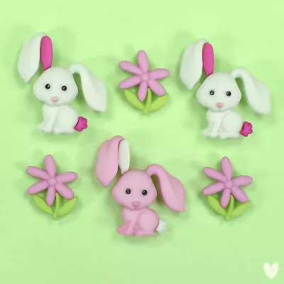 DRESS IT UP Buttons Bunny Love 9359  - Easter Embellishments Rabbits Valentines • £3.50