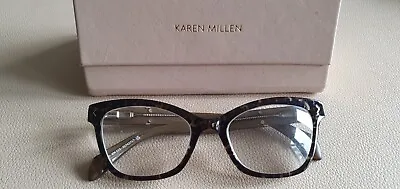 Karen Millen Brown Cat's Eye Glasses Frames. KM 105. With Case. • £21.99