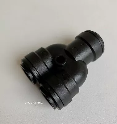 £4.89 • Buy John Guest 12mm 2 Way Divider Y Push Fit Pipe Water Fitting Connector Black