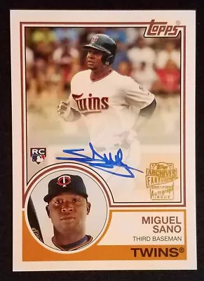 2016 Topps Archives Miguel Sano Fan Favorites Rookie Auto Twins NM-MINT++ • $9.99