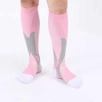 US Mens Compression Socks 20-30 Mmhg Sports Knee High For Running Fitness Winter • $5