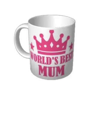 WORLDS BEST MUM Coffee Mug Tea Cup Mothers Day Gift 375 Ml Boxed • $19.95