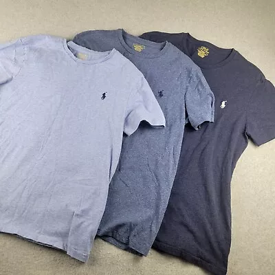 Polo Ralph Lauren T-Shirts Medium Adult 3 Shades Of Blue Lot Of 3 Classic Casual • $39