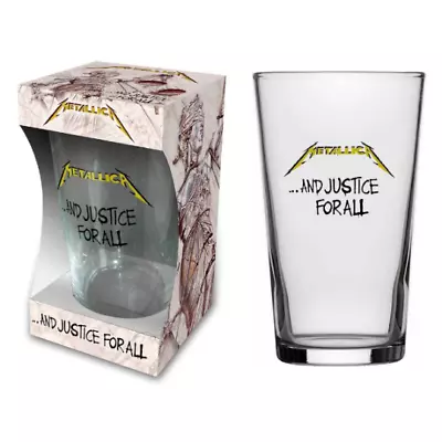 METALLICA Justice For All Official 1 Pint Beer Glass • $26.99