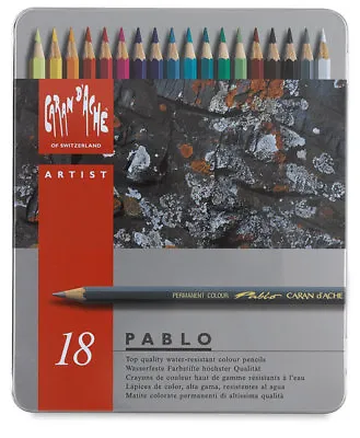 Caran D'ache Pablo Coloured Pencil 18 Colour Tin • £32.99