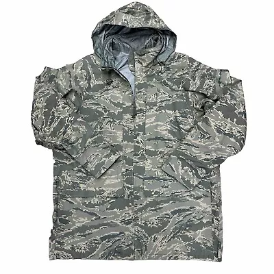 Gore-Tex Parka Military Digital Camo Jacket W/ Hood Large Long 8415-01-547-3544 • $49.99