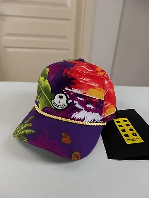 MONCLER GENIUS 8 X Palm Angels Purple Hawaii Print Baseball Cap One Size NWT • $199