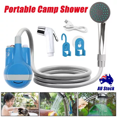 Portable Camping Shower Electric Shower Pump For Garden Outdoor USB Rechargeable • $35.85