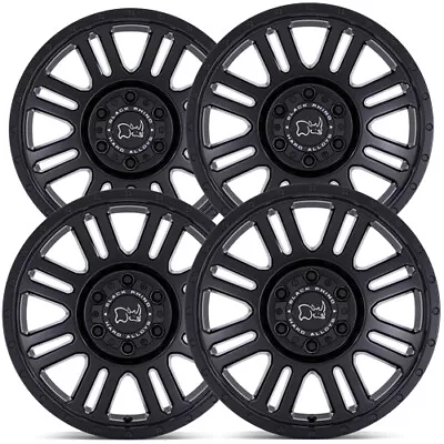 (4) Black Rhino Yellowstone 17x8 6x130 +38mm Matte Black Wheels Rims 17  Inch • $1092