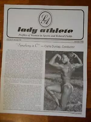 LADY ATHLETE Female Bodybuilding Muscle Booklet CARLA DUNLAP 10-80 • $12.50