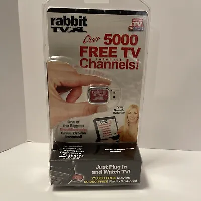 Rabbit TV As Seen On TV Watch Over 5000 Free TV Internet Channels NEW Sealed  • $11.99