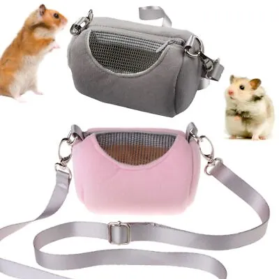 Pet Carry Travel Cage Carrier Soft Flannel Bag Hamster Handbag Small Size UK • £6.23