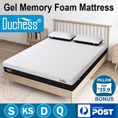 $81.60 • Buy Duchess Mattress Queen Double Single Bed Mattresses Gel Memory Foam Free Pillow