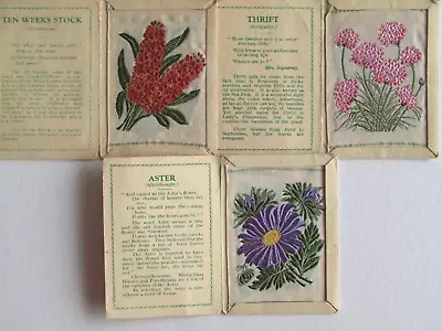 KENSITAS SILK CIGARETTE CARDS - 1st SERIES  PLAIN BACKS SET A MEDIUM SIZE X 3 • £1