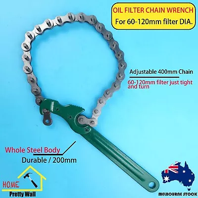 OIL FILTER Whole Steel CHAIN WRENCH Adjustable Remover Removal AUTO TOOL CAR  • $17.95