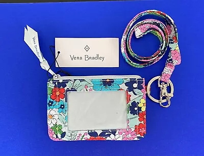 NEW Vera Bradley | Factory Style Zip ID Lanyard | Far Out Floral • $13.99