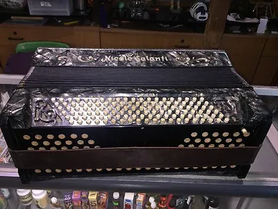 Vintage Pearl Black/Gray Nicolo Salanti Accordion With Case • $350