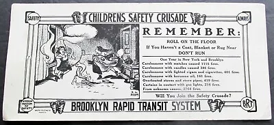 NY Subway BRT Brooklyn Rapid Transit System PRE BMT Ink Blotter Childrens Safety • $25