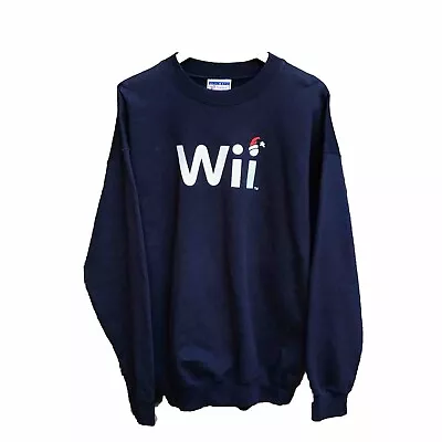 Vintage Y2k Nintendo WII Christmas X-mas Promo Crewneck Sweater Mens Size Large • $39.99