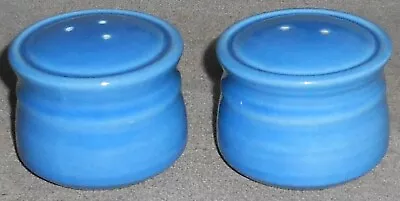 Metlox Colorstax SKY BLUE COLOR Salt And Pepper Set MADE IN CALIFORNIA • $23.99