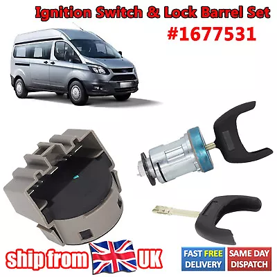 For Ford Transit MK7 Ignition Switch & Barrel Cyclinder Lock Cylinder Key 2006- • £11.99