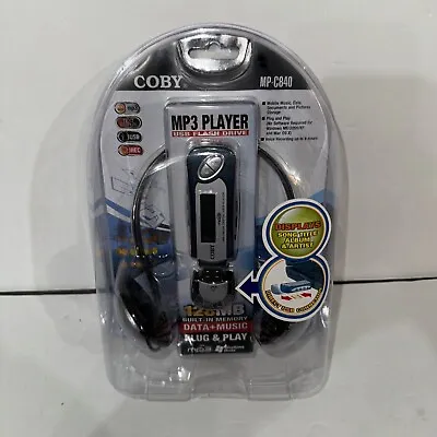 NEW Coby MP-C440 Data + Music Plug & Play MP3 Player 128MB W/ CV-220 Headphone • $26.50