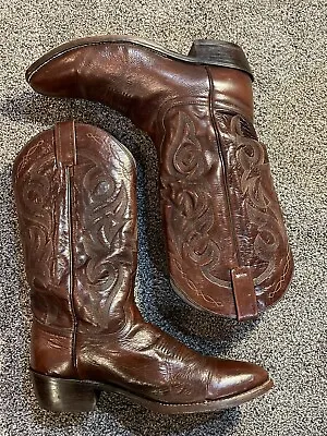 Dan Post Men’s Cowboy Boots Milwaukee Leather Antique Brown Size 9.5 EW (wide) • $61