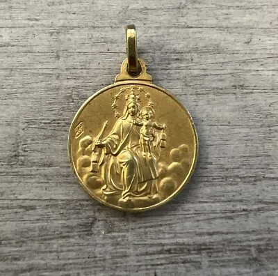 18 Karat Gold Pendant Medal Virgin Mary Christ Double Sided 2.4 Grams Gold 750 • $230