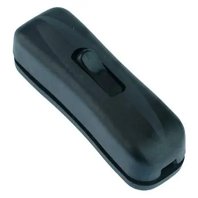 Black Slim Inline Rocker Cord Switch 1A • £2.59