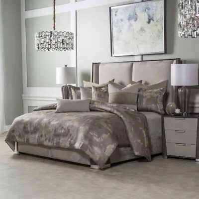 AICO Michael Amini Aubrey 10 Piece King Comforter Set Patina • $749