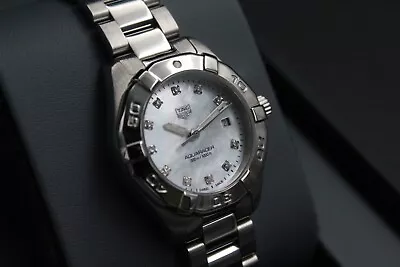 TAG Heuer Aquaracer Ladies Mother Of Pearl Diamond Dial Watch - WBD1414.BA0741 • £1500