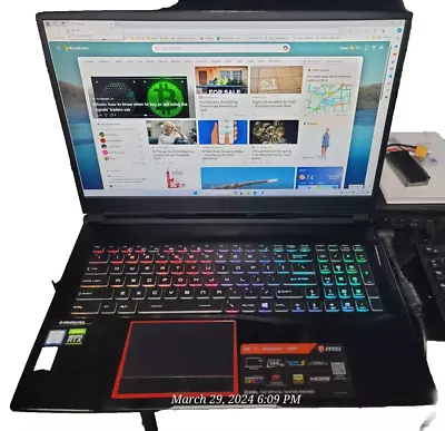 MSI GE75  9SF-668 Raider Gaming Laptop Computer GeForce RTX 2070  • $665